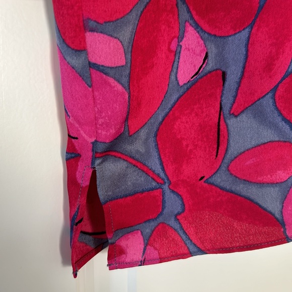 Nic + Zoe Happy Splash Floral Print Top Pink Red Purple XL with MEASUREMENTS! - Picture 13 of 15